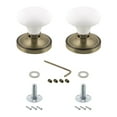 thumbnail image 6 of Nostalgic Warehouse Clawhi_Dp_Nk Vintage White Porcelain Dummy Door Knob Set - Bronze, 6 of 7