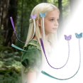 thumbnail image 1 of Gomas y pinzas para el pelo de colores del arcoíris para niños, aptas para niñas; pelo bonito y brillante para coletas de niños, 1 of 6