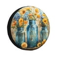 thumbnail image 2 of Balery Rustic Blue Vase Blossoms Tire Covers - Tough Tire Wheel Protector for Truck, SUV, Trailer, Camper, RV -14 inch, 2 of 8