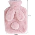 thumbnail image 2 of Hot Water Bottle PVC Hot Water Bottle with Soft Cover, Cute Rabbit Ear and Tail Hot Water Bottle Hot Water Bag Great Gift for Girls Helps Relieve Muscle Aches hot Water Bottle, 2 of 5