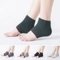 thumbnail image 1 of Lubelski 1Pair Foot Protector Socks Wear Resistant Solid Color Silicone Heel Gel Spa Foot Protector Anti Dry Cracked Tools for Summer, 1 of 7