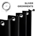 thumbnail image 2 of Cortinas opacas CUCRAF negras de 183 cm de largo con ojales y 2 paneles, 2 of 7
