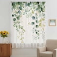thumbnail image 3 of Eucalyptus Sheer Curtains 63 Inches Long, Sage Green Leaves Vintage Vines Nature Plant Light Filering Curtains, Breathable Simi Curtain Privacy Drapes for Living Room Lightweight Window Treatment, 3 of 9