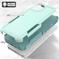thumbnail image 4 of for iPhone 14 / iPhone 13 Case: Dual Layer Protective Heavy Duty Cell Phone Case Shockproof Rugged Bumper Tough with Screen Protector - 16FT  Grade Drop Tested for iPhone 14 / iPhone 13, Green, 4 of 16