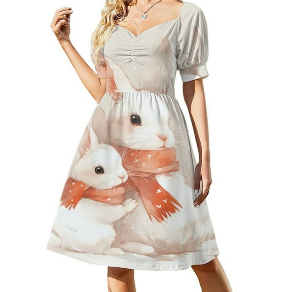 Rabbit Dress Elegant Dresses Plus Sizes Dress Summer 2025 Women Long Dress Women Women's Dress