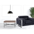 thumbnail image 4 of Mod Black Leather and Chrome Deco Accent Chair, 4 of 8