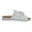 White Silver, variant on Women's Twist Sandal with Bow Embellishment