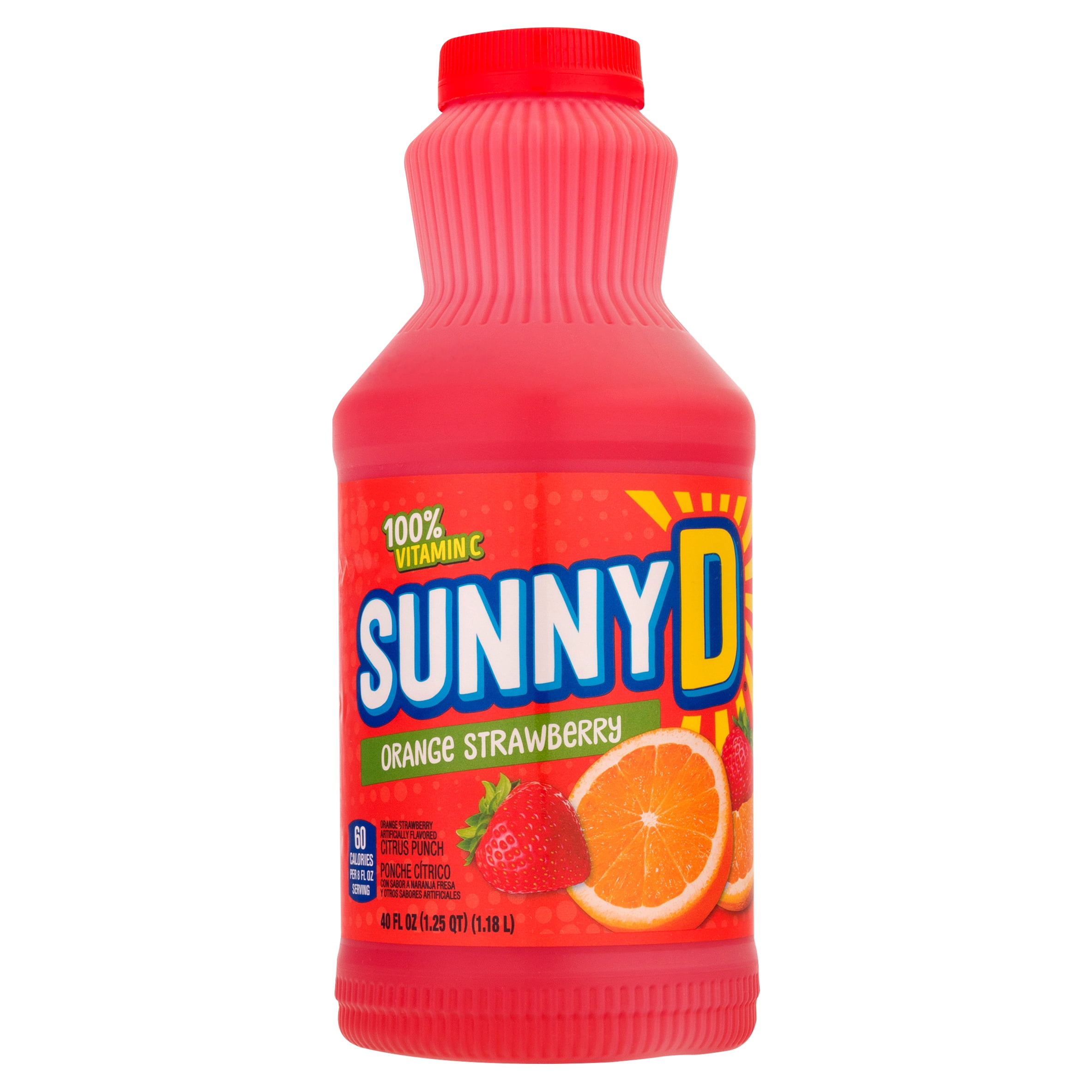 Sunny D Orange Strawberry Citrus Punch Juice, 40 fl oz