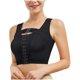 thumbnail image 1 of Sujetador de cierre frontal postoperatorio para mujer, corrector de postura, faja de compresión con banda de sujeción para el pecho (negro, talla 3XL), 1 of 8