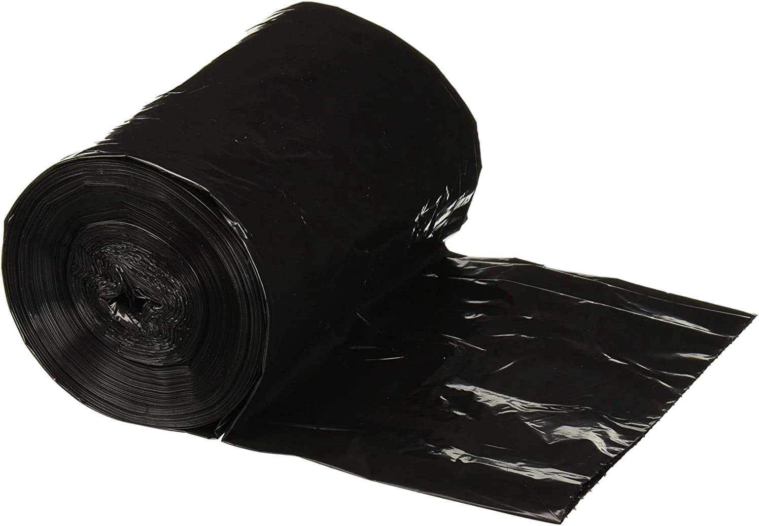 MMBM 200 Case 38" (W) x 58" (L) LLDPE Film Trash Can Liner Garbage Bag 55-60 Gallons Star Seal 1.5 Mil Thickness-Black