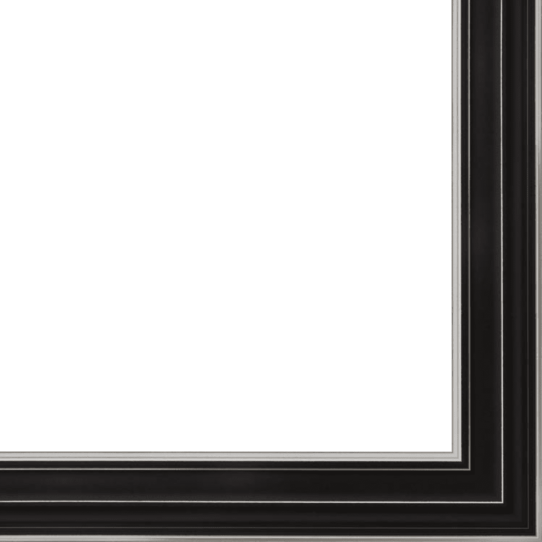 1//2 rabbet depth Contemporary Black Finish Wood Picture Frame Moulding 18ft bundle 1.25 width