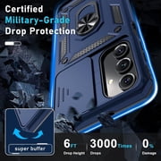 Starshop For Samsung Galaxy S26 Plus Case Phone Cover With Slide Camera Cover And Kickstand - Blue
