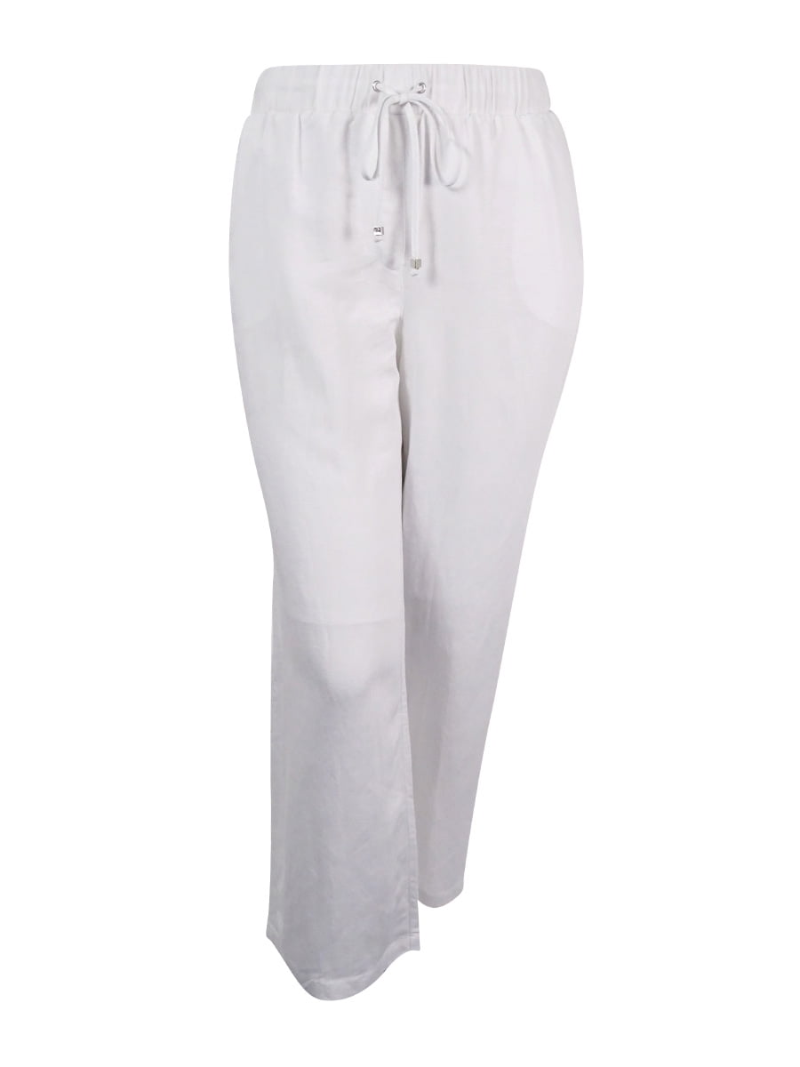 plus size linen pants suits