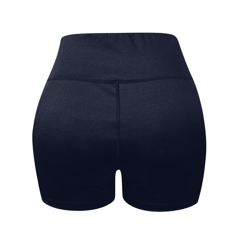 Aurole Women's Cross Waist Workout Yoga Shorts, High Waist 5