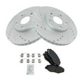 thumbnail image 2 of TRQ Front Performance Brake Pad & Rotor Kit Brake Pads Brake Rotors Set Ceramic Premium G-Coated Fits Select 2005-2006 Honda CR-V, 2 of 6