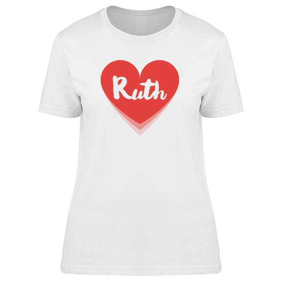 Ruth On Red Heart Tee Women's -Image by Shutterstock