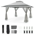 thumbnail image 3 of Bezseller 13x13 Pop up Gazebo, Outdoor Waterproof Gazebo Tent for Outdoors, Light Gray, 3 of 8