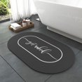 thumbnail image 1 of Alfombrilla de baño de 17" x 27" de tierra de diatomeas suave, antideslizante, secado rápido, respaldo de goma negra, alfombra de baño absorbente, alfombrilla de baño para el suelo del baño, fácil de, 1 of 5