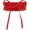 Red, variant on Fashion Women Faux Leather Bow Tie Waistband Elastic Stretch Waist Strap Cummerbund Waist Band Belt for Dress