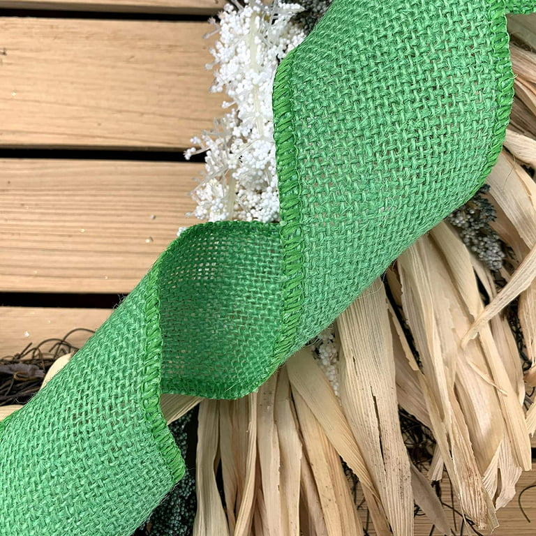 2.5 Stitch Mini Leaf Ribbon: Lime Green (10 Yards)