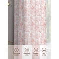 thumbnail image 5 of Pink Botanical Sheer Curtains 96 Inch Length 2 Panels Set, Watercolor Rustic Tree Abstract Voile Window Treatment Semi Sheer Long Curtains Drapes for Bedroom/Living Room/Kitchen 52"x96"x2, 5 of 7