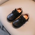 thumbnail image 5 of Dakaela 3T 4T 5T Toddler Boys Girls Dress Shoes Little Kid School Uniform Oxfords Leather Lace up Loafer Flats for Wedding Party Black Size 5.5, 5 of 8