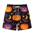 thumbnail image 5 of Shorts for Women Halloween Print Summer Casual Shorts With Pockets Women's Sports & Recreation Shorts Brown L, 5 of 5