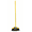 Yellow, variant on 1 Pack 46 Inch Soft Bristle Home Broom with Protective Edge and Hanging Hole, Indoor Floor Sweeping Broom, Red