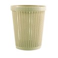 thumbnail image 1 of Bolsa para tirar, bote de basura, ratán de imitación, cubo de basura de plástico redondo, cesta de almacenamiento de basura sin cubierta para el hogar, verde L, 1 of 6