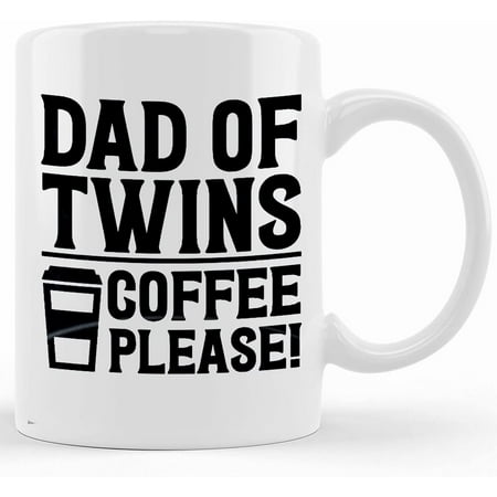 

Dad Of Twins Mug Gift Coffee Tea Cup Ideas For Fathers Ceramic Novelty Coffee Mug Tea Cup Gift Present For Birthday Christmas Thanksgiving Festival 11oz Sarcasm With Saying