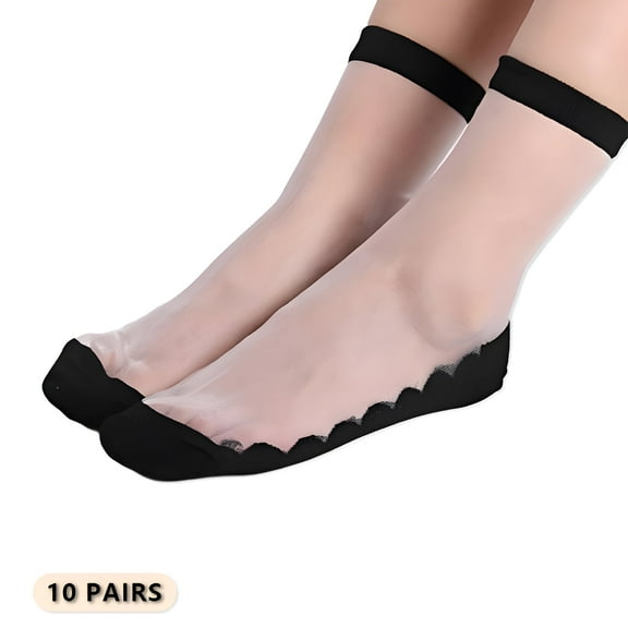 TELOLY 10Pairs Ankle Socks for Women,100%Cotton Womens Socks Size 7-9,Socks for Women