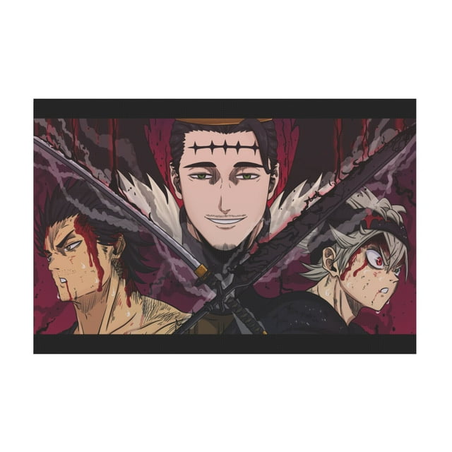 Qingyee Anime Canvas Poster Polyester Multi Size Decorative Poster,Black Clover Poster Anime Paint Decorative Poster