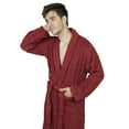 thumbnail image 4 of Men’s 100% Terry Cotton Bathrobe Toweling Robe Maroon Small, 4 of 7