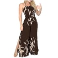 thumbnail image 1 of Mono de tirantes sin mangas informal con cuello halter y espalda descubierta con estampado de verano a la moda para mujer Fridja  alkflakhf36929, 1 of 8