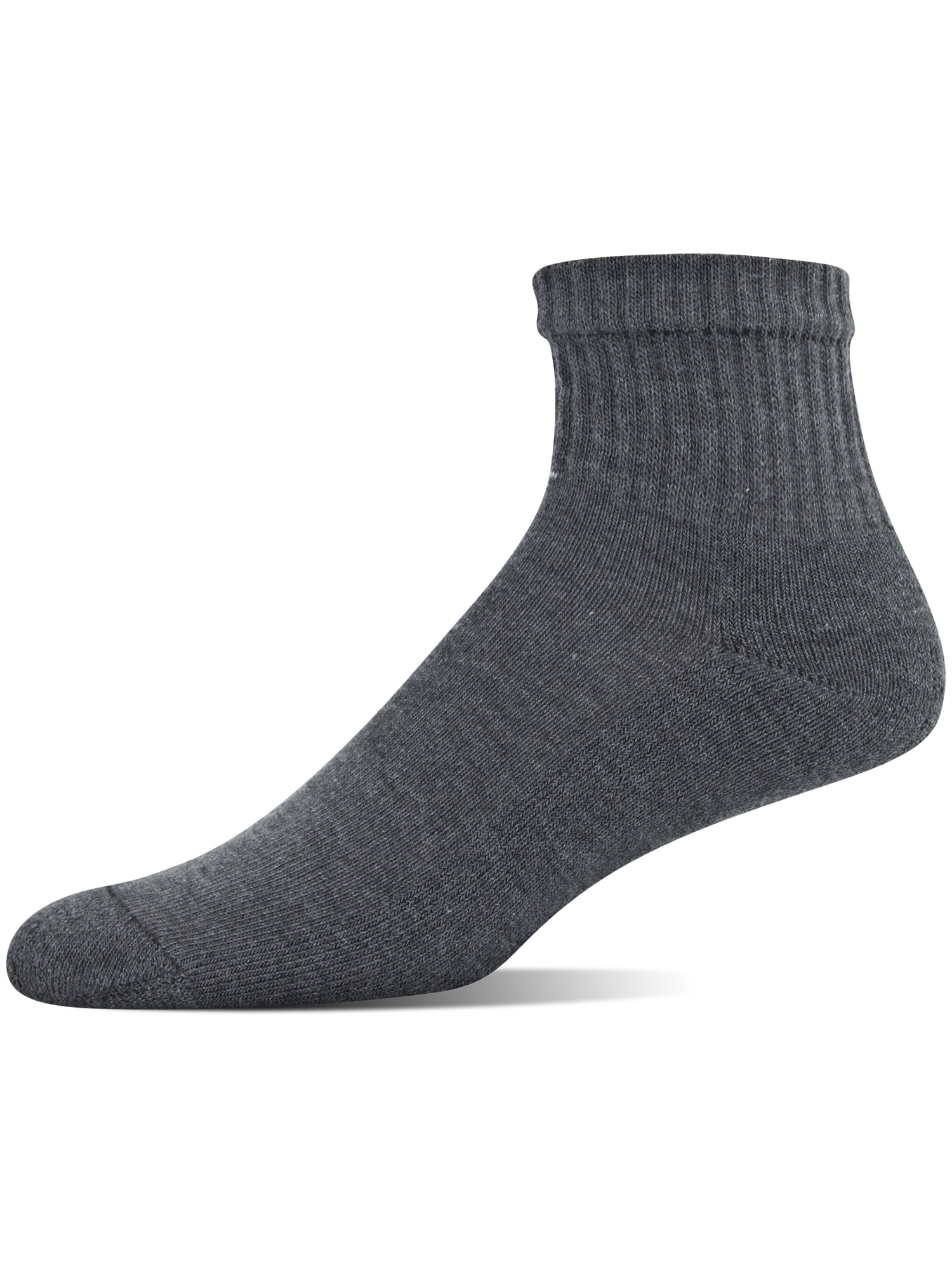 Gildan Adult Men's Half Cushion Terry Foot Bed Ankle Casual Socks, OS One Size, 12-Pack