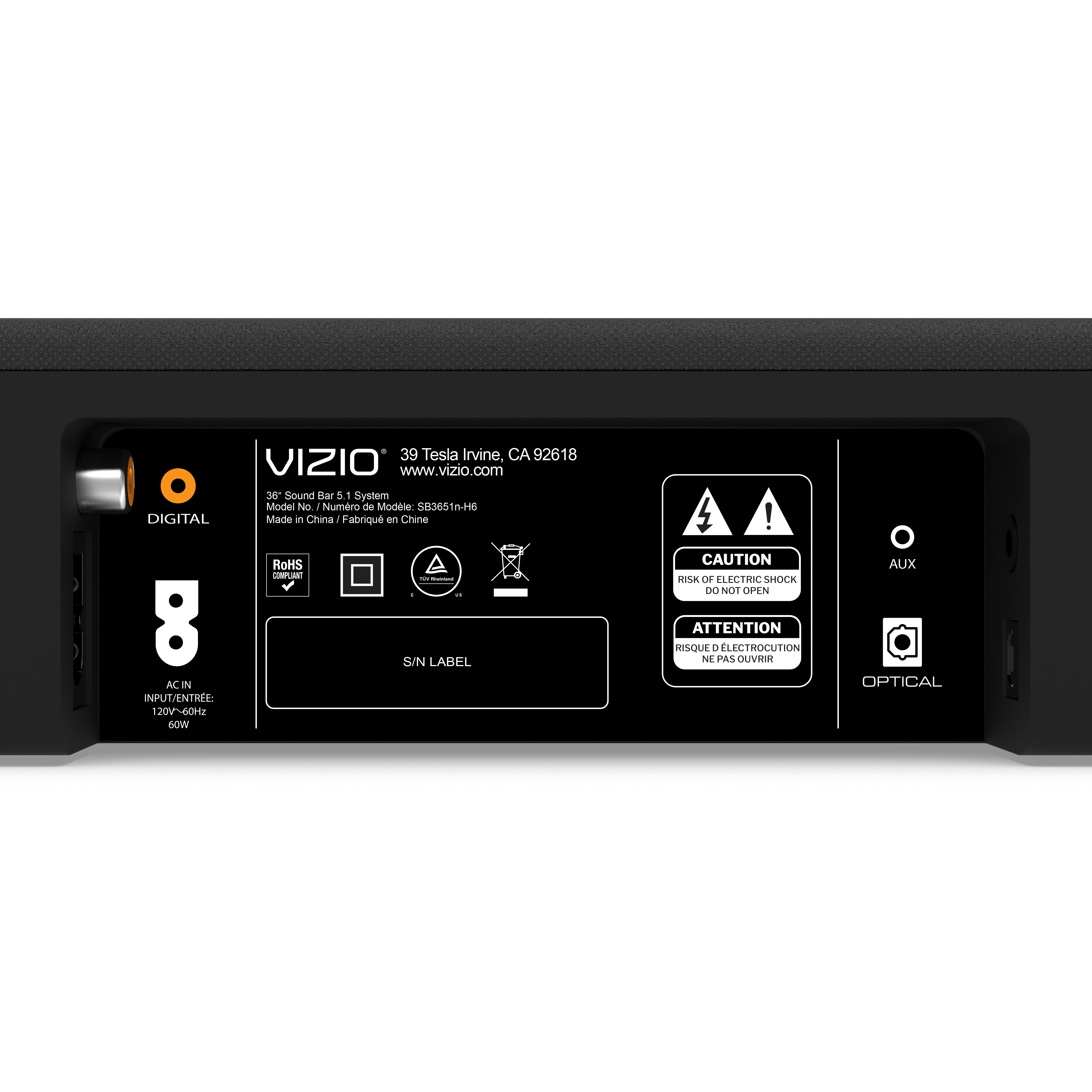 Vizio sound sale bar 36 inch