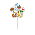 thumbnail image 1 of Rusia Landscap animales bandera nacional Selección de pastelitos Star lable Flag en palillos de dientes, 1 of 3