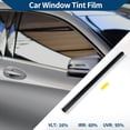 thumbnail image 3 of Película de tinte para ventanas de automóvil Unique Bargains, película de privacidad para ventanas de automóvil, carbono 2PLY PET, 1 pieza, 16% VLT, negra, 10 pies x 20 pulgadas, 3 of 7