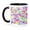 Black/White, variant on 3drose, Pretty Pastel Bubble Heart Design, 15oz Two-tone Red Mug