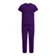 thumbnail image 5 of Ceisia Men's Solid Color Medical Scrubs Set V-Neck Short Sleeve Top Multi-Pocket Cargo Pants for Healthcare Workers Purple S Gifts, 5 of 8