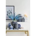 thumbnail image 7 of CC Home Furnishings Small Geometric Round Lidded Jar - 13.75" - Blue and White, 7 of 7