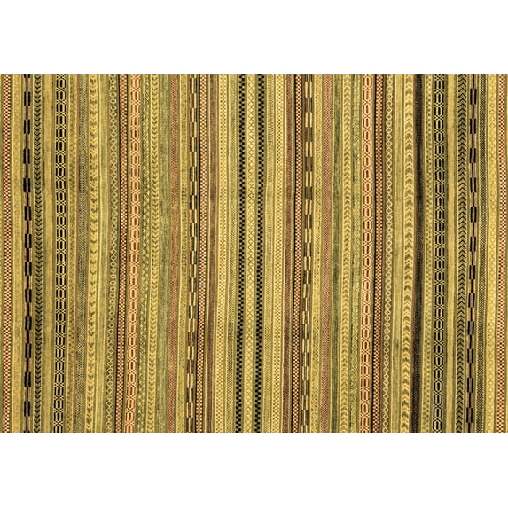 Ahgly Company Indoor Rectangle Abstract Brown Modern Area Rugs, 7' x 9'