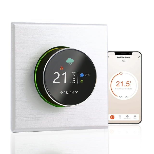 Contrôleur de Température Thermostat Intelligent WiFi Programmable Hebdomadaire à Bouton / Application Mobile / Commande Vocale Compatible avec / Maison, pour Chauffage de l'Eau 5A