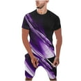 thumbnail image 2 of EGNMCR Mens Short Sets 2 Piece Outfits Fashion Print Summer Tracksuits Casual Set, 2 of 7