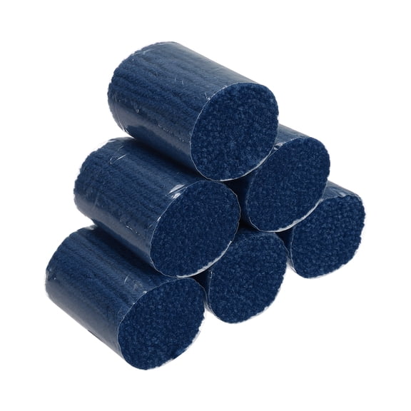 6 Rolls Latch Hook Yarn, 3mm Dark Blue Latch Hook Kit Yarn Precut Hook Rugs Making Crochet Bundles for Rug Adults Beginners Tapestry DIY Craft