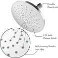 thumbnail image 3 of inch fixed shower head rain shower swivel ball joint fixed mount ABS chrome round, 3 of 5
