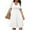 White, variant on SELONE Party Dress for Women Plus Size Casual Boho Short Sleeve with Pockets V Neck Solid Swing Summer Dresses for Women Gift for Wedding Guest Evening Party Graduation Birthday Tea Party White XXL