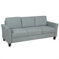 thumbnail image 4 of Cfowner 3-Seat Sofa, Modern Linen Fabric Sofa with Sturdy Wooden Legs, Rolled Arm Microfiber Sofa for Bedroom Living Room, Gray, 4 of 7
