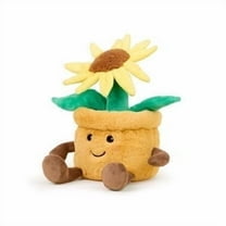Yellow Flower Pot Warmies Cozy Plush Heatable Lavender Scented Stuffed Animal