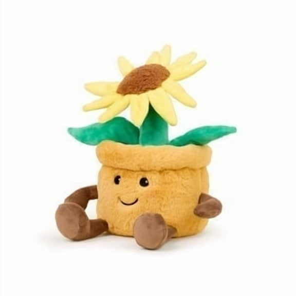 Yellow Flower Pot Warmies Cozy Plush Heatable Lavender Scented Stuffed Animal